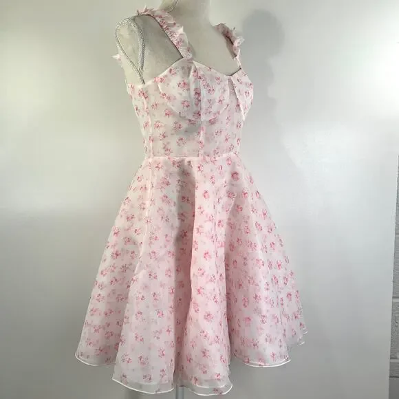 Anthropologie Selkie The Sunny Dress Floral Rose Fit and Flare Fairy Kei